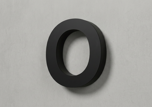 Channel Letter O Gotham Black