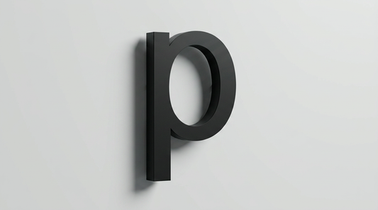 Channel Letter P Arial Black