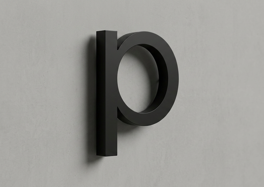 Channel Letter P Gotham Black