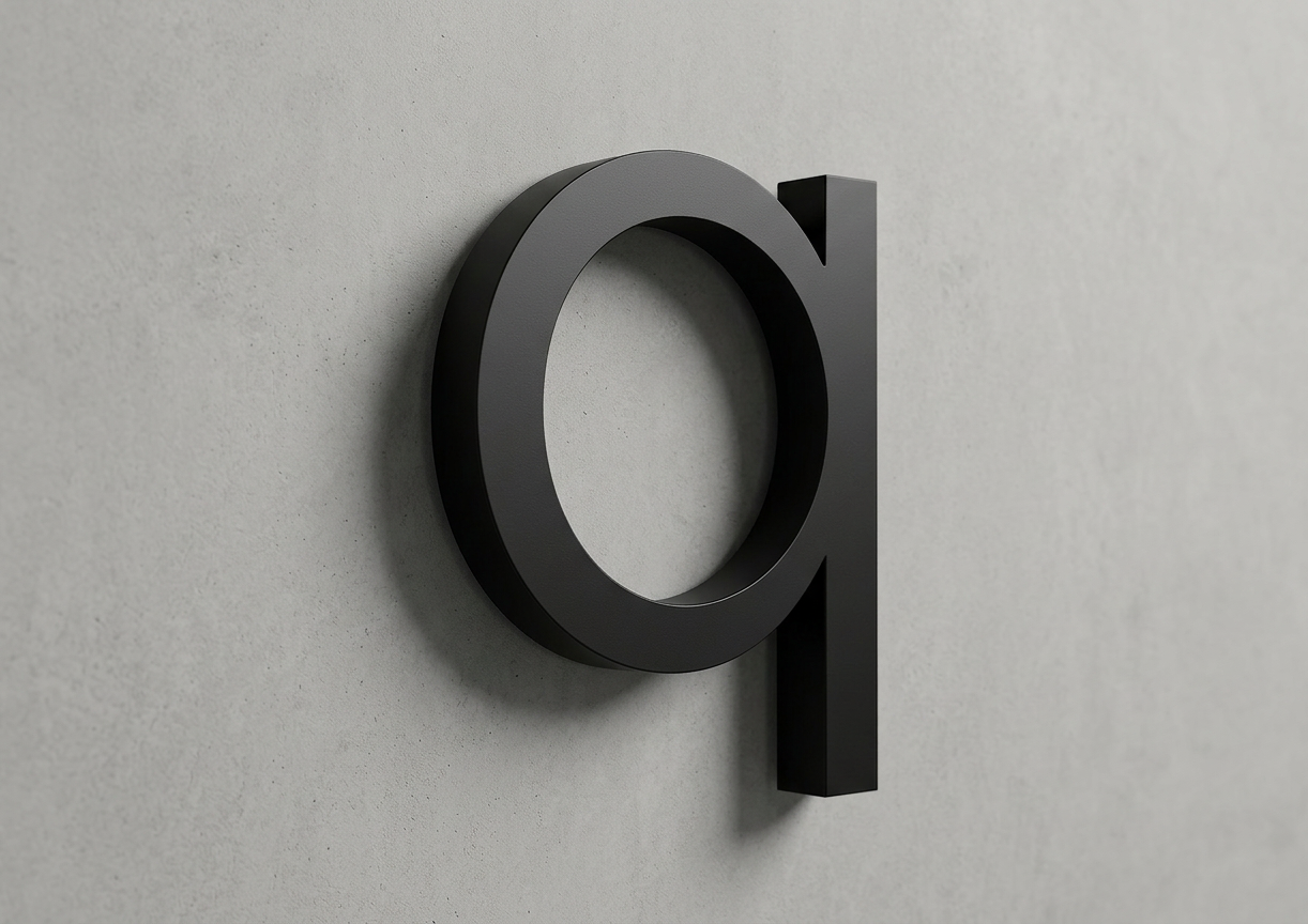 Channel Letter q Gotham Black