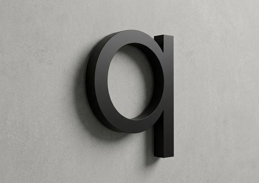 Channel Letter q Gotham Black