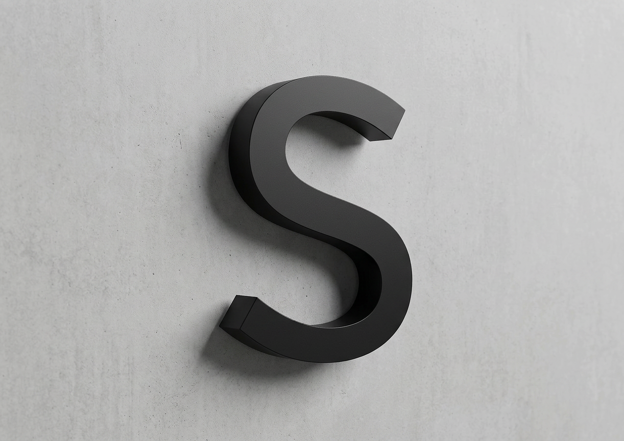 Channel Letter s Gotham Black