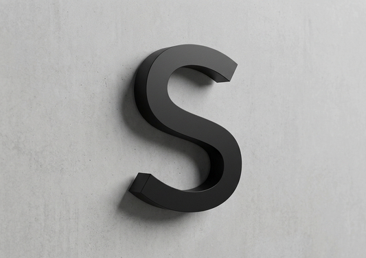 Channel Letter s Gotham Black