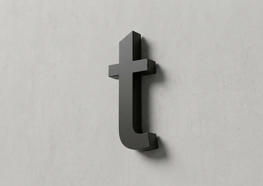 Channel Letter t Arial Black