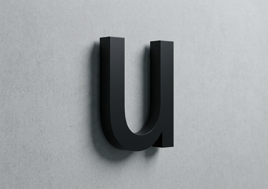 Channel Letter u Arial Black