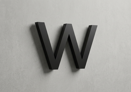 Channel Letter w Gotham Black