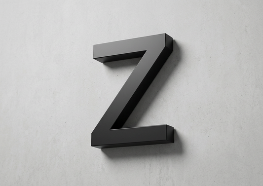 Channel Letter z Gotham Black