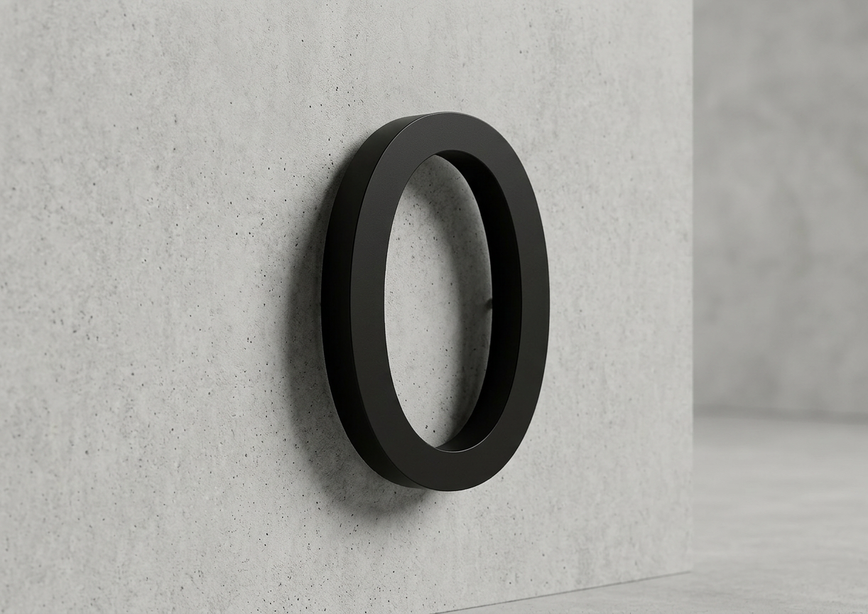 Channel Letter 0 Gotham Black