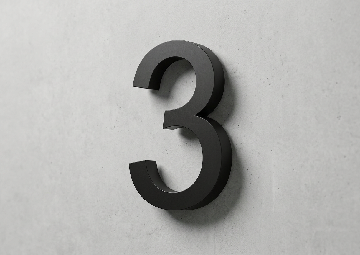 Channel Letter 3 Arial Black