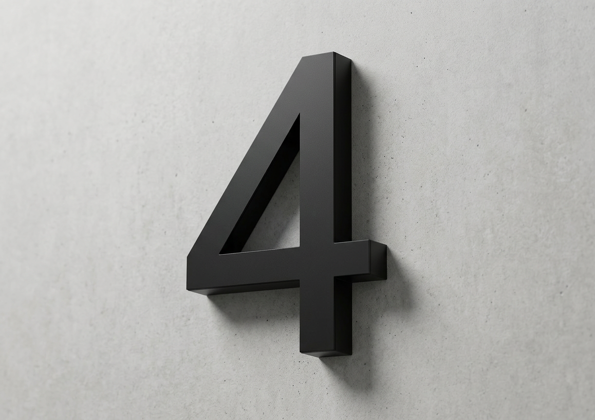 Channel Letter 4 Arial Black