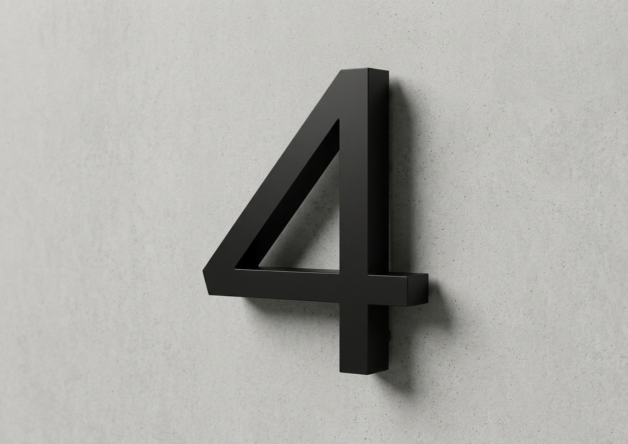 Channel Letter 4 Gotham Black