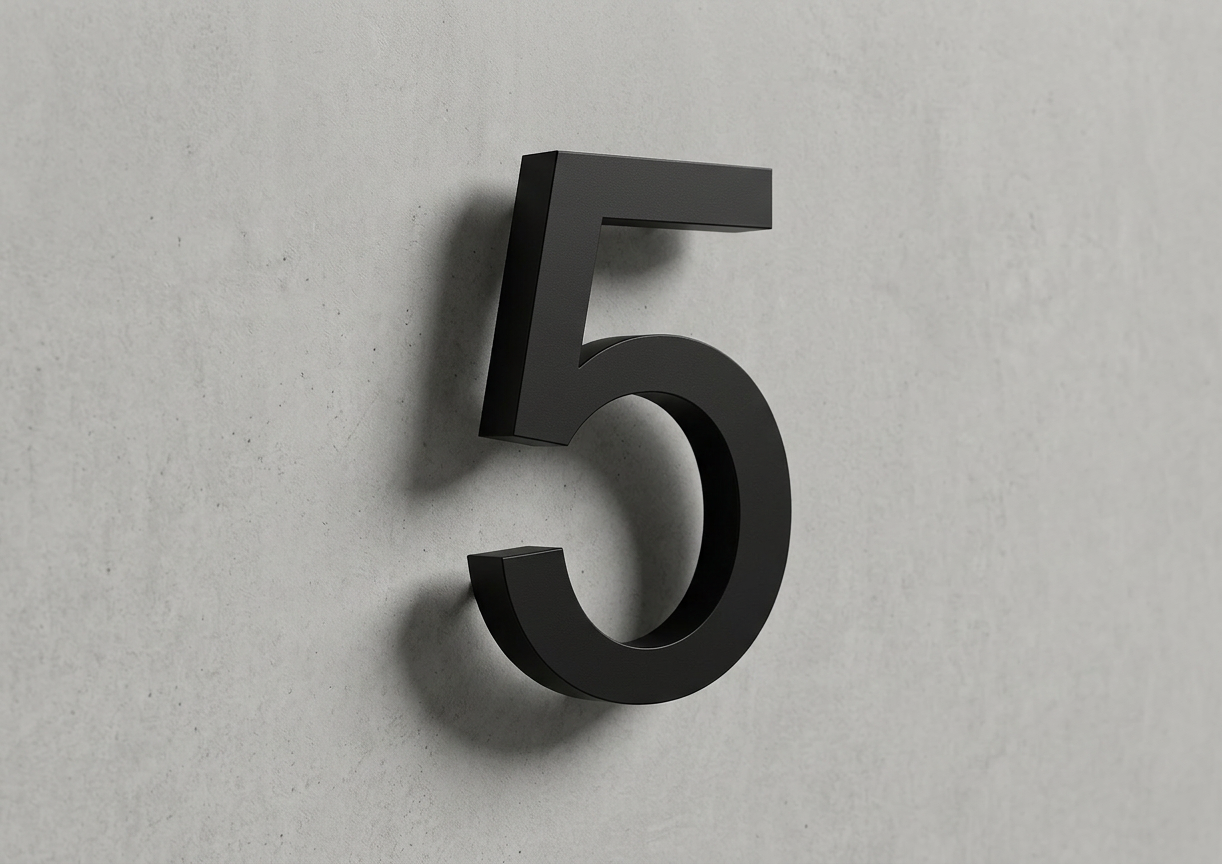 Channel Letter 5 Arial Black