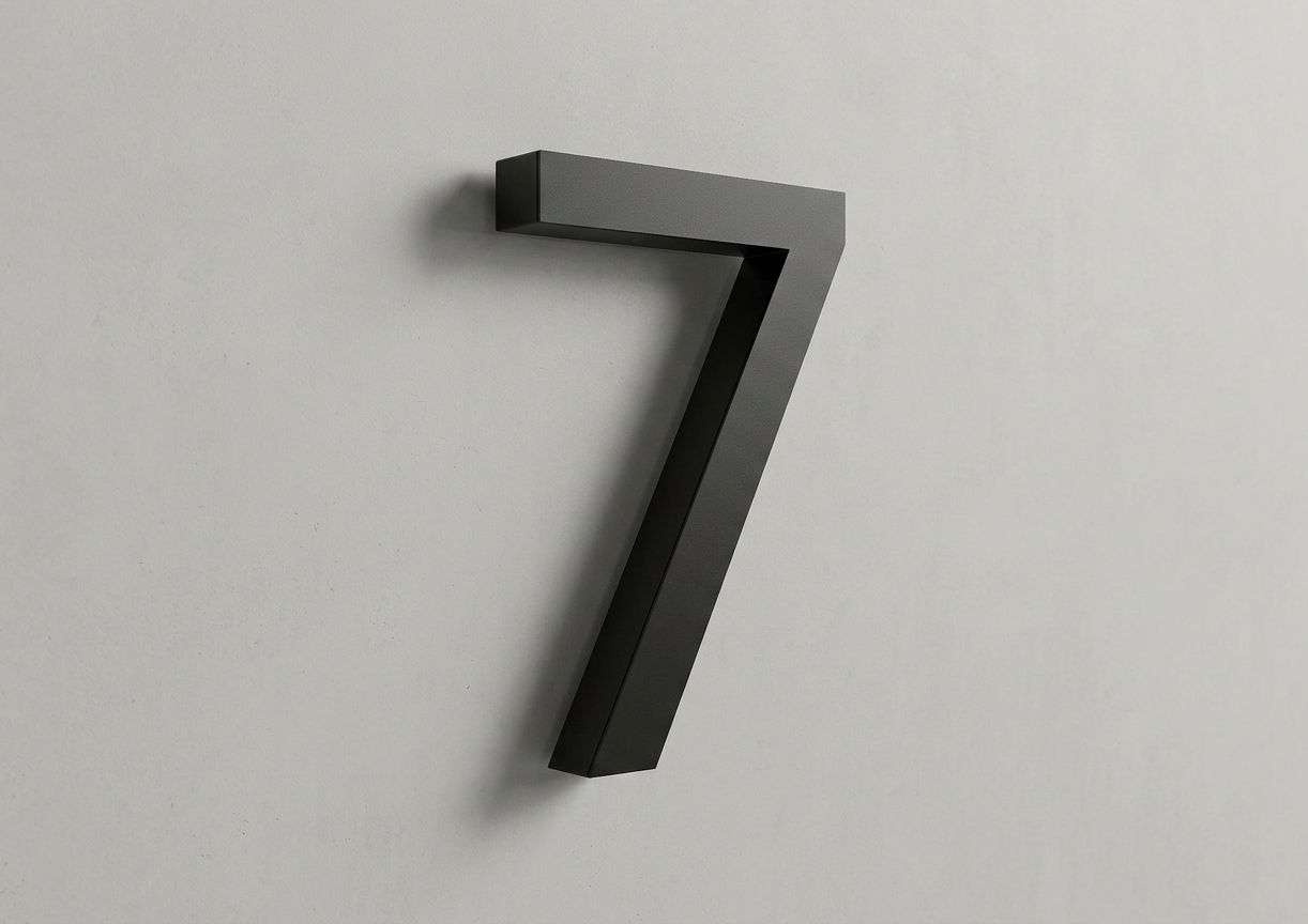 Channel Letter 7 Gotham Black