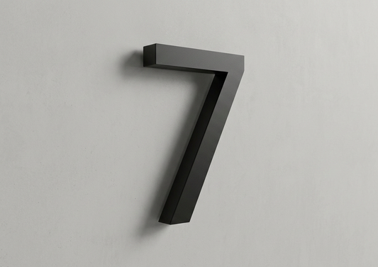Channel Letter 7 Gotham Black