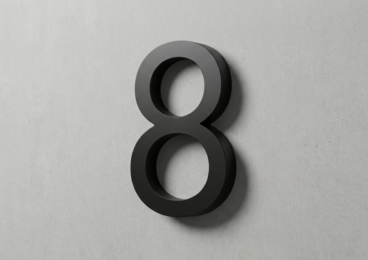 Channel Letter 8 Gotham Black