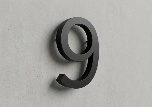 Channel Letter 9 Gotham Black