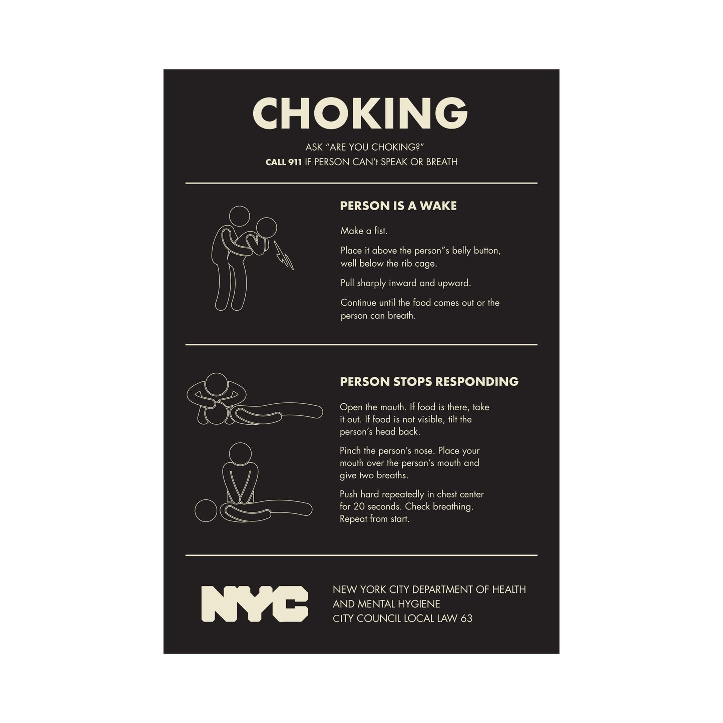Choking Brass Ada Sign