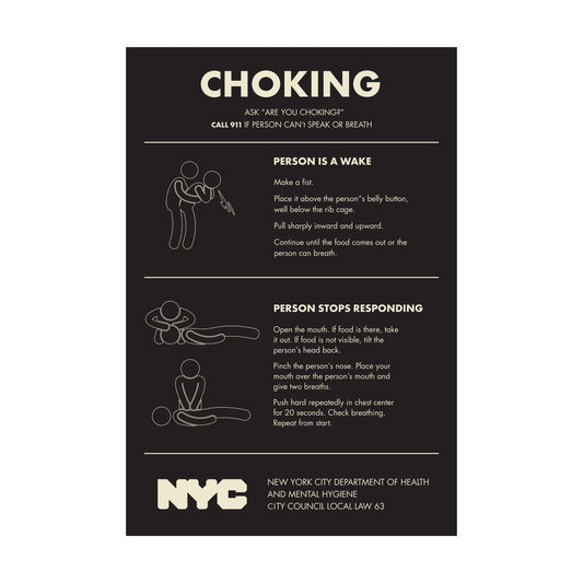 Choking Sign Brass Engrave Painting Black Finish