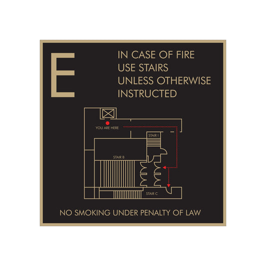 Egress Map In Case Of Fire Use Stairs Unless Otherwise Instructed Sign