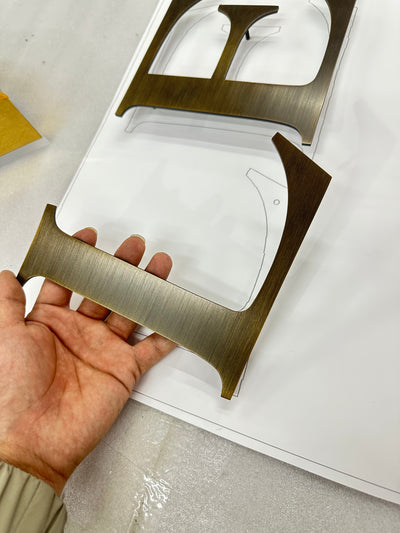 SSL electroplated brushed FCO letter