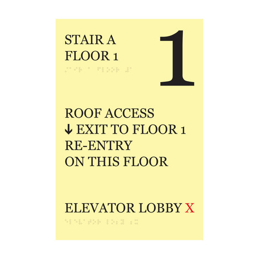 Photoluminicent Stair Floor Sign
