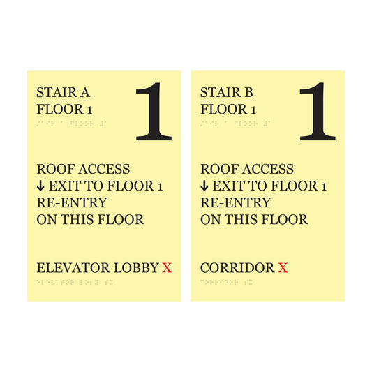 Photoluminicent Stair Floor Sign Directional Sign
