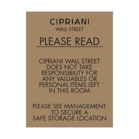Please Read See Management To Secure A Safe Storage Location