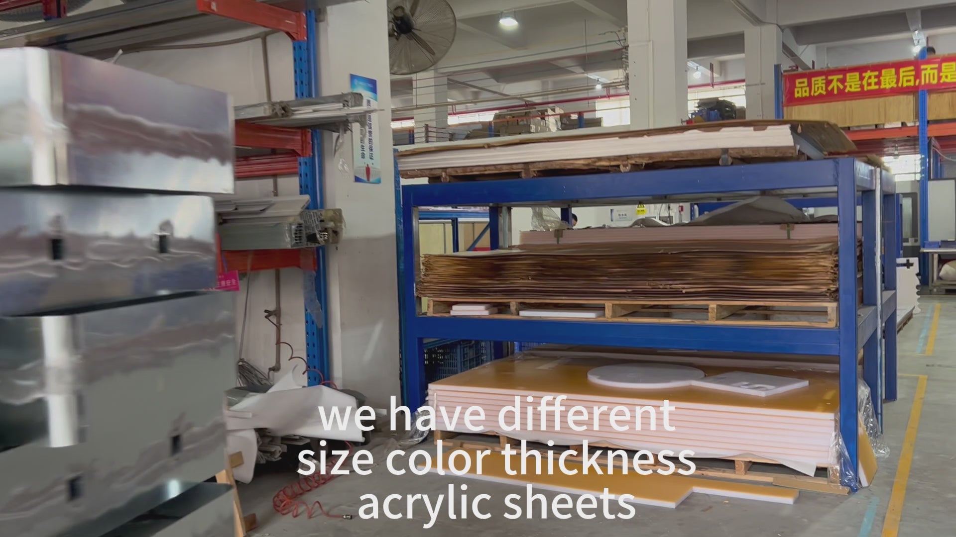 Load video: minasign has prepared acrylic and aluminum and stainless steel and brass in stock for different size, thickness, color.