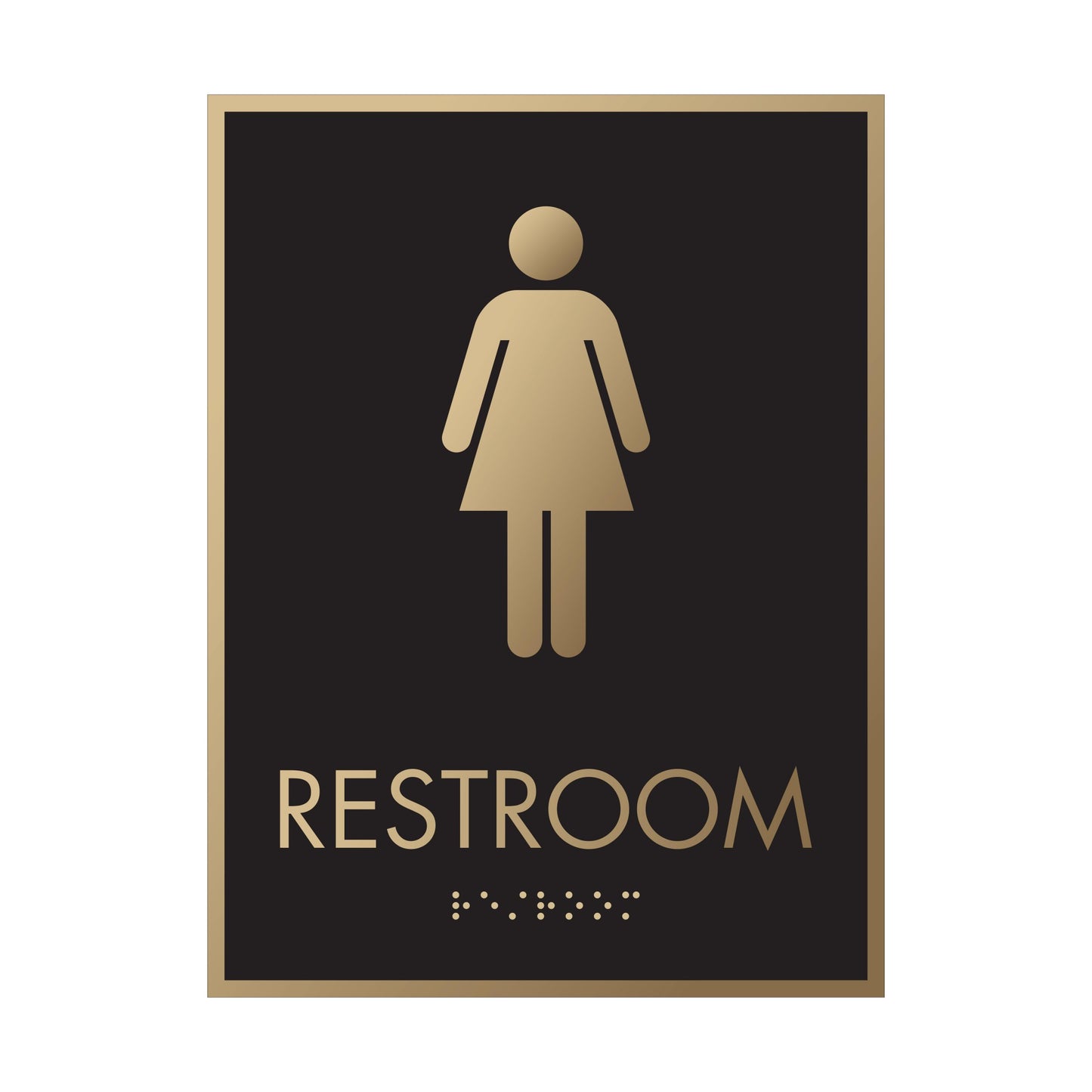 Restroom Brass Ada Sign Restroom Sign