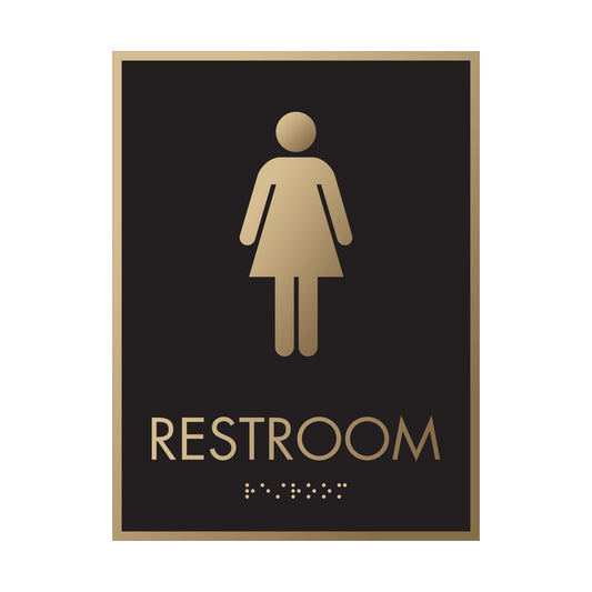 Restroom Brass Ada Sign Restroom Sign