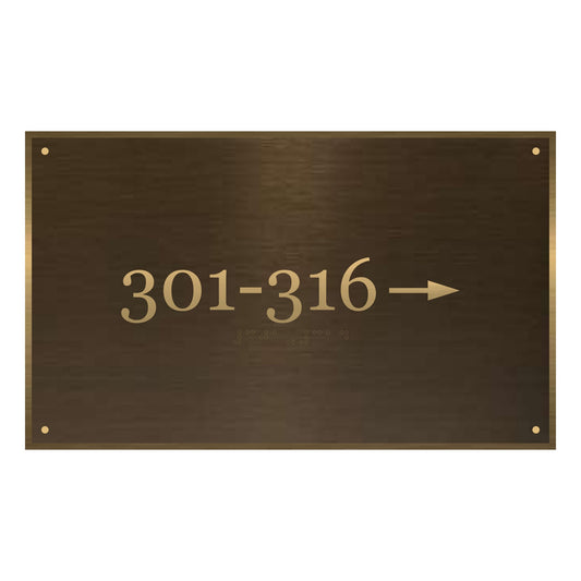 Room Directional Sign Room Number Wayfinding