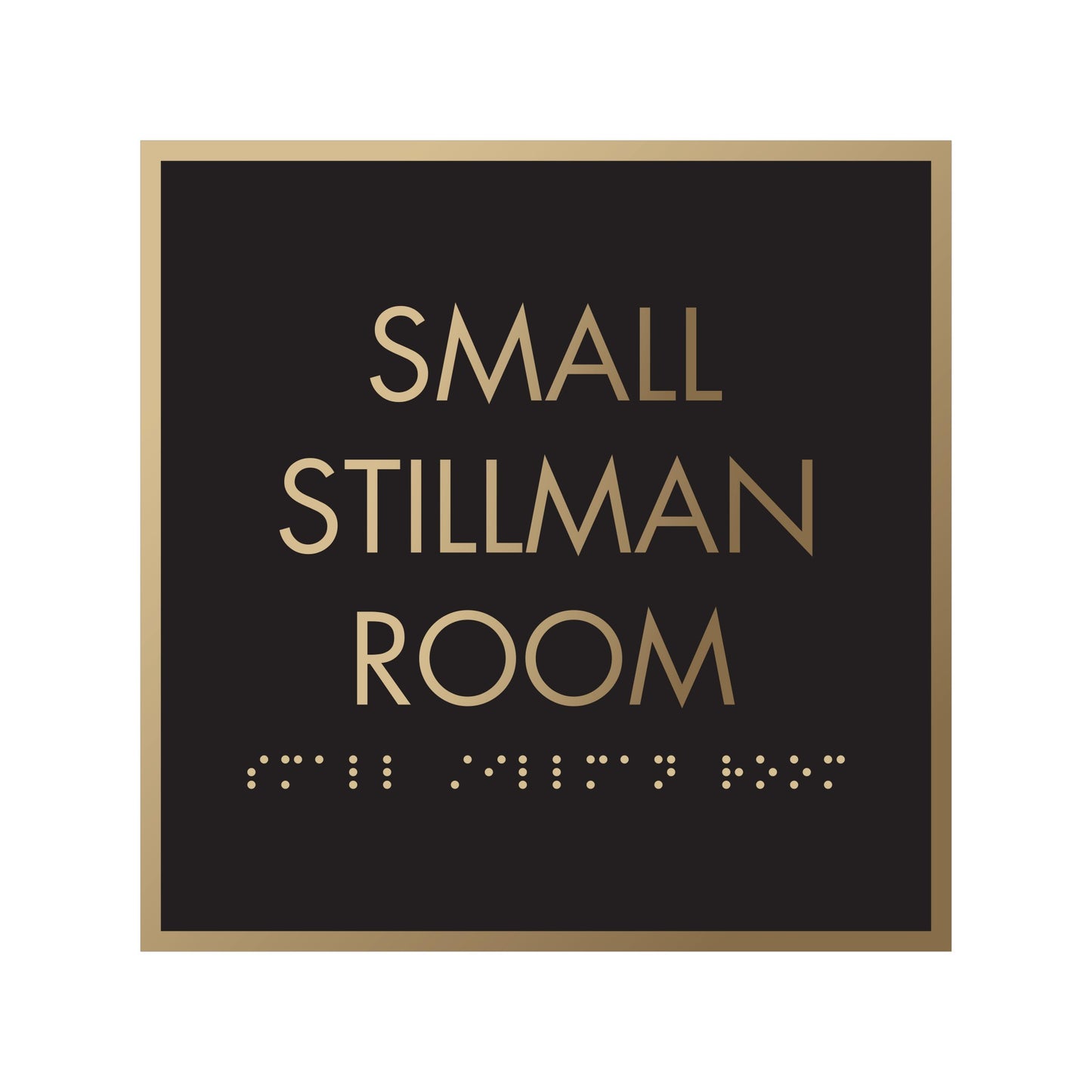 Small Stillman Room Brass Sign