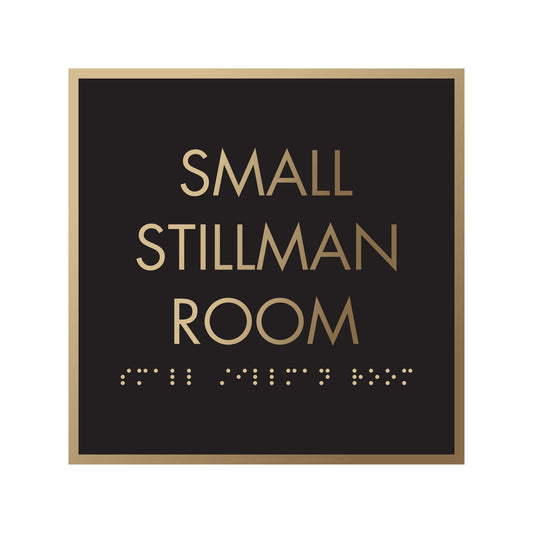 Small Stillman Room Brass Sign