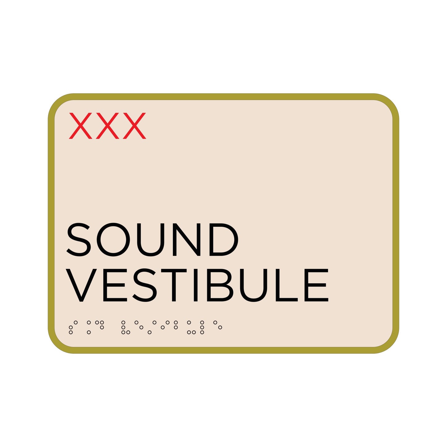 Sound Vestibule Ada Sign