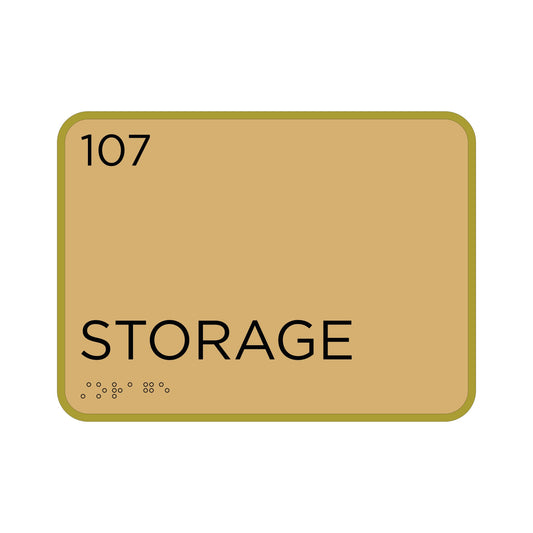 Storage Brass Engrave Sign